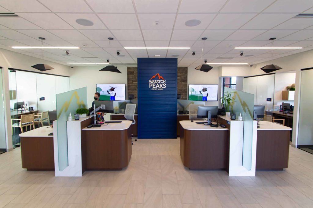 Wasatch Peak Credit Union interior remodeled by Level 5